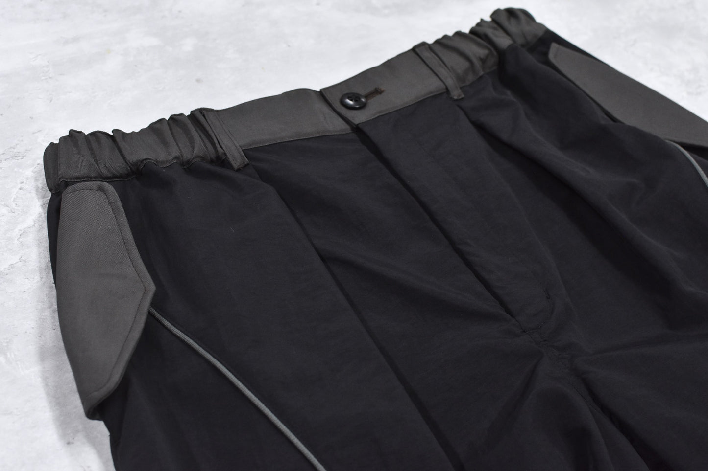 elephant TRIBAL fabrics / 3D Snow Camo Nylon Pants - BLACK