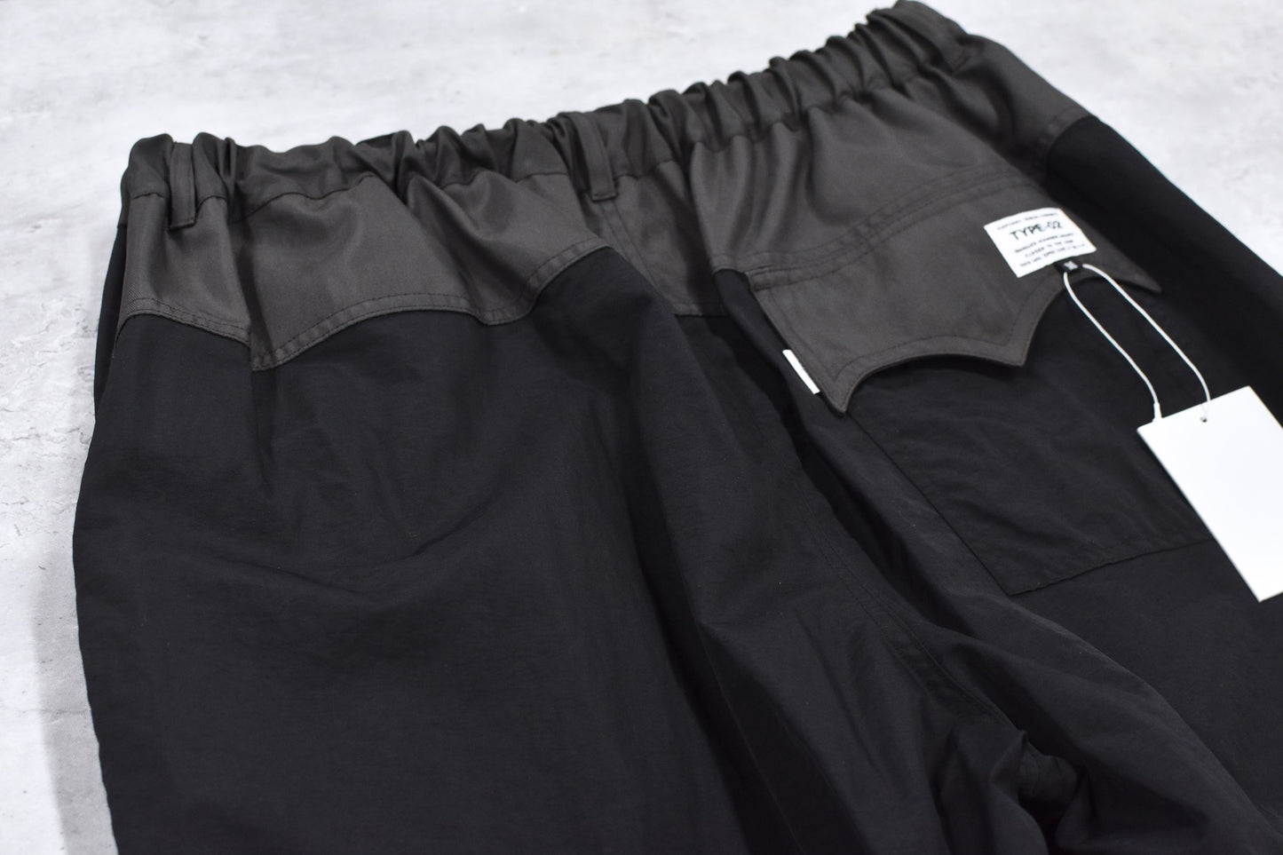 elephant TRIBAL fabrics / 3D Snow Camo Nylon Pants - BLACK