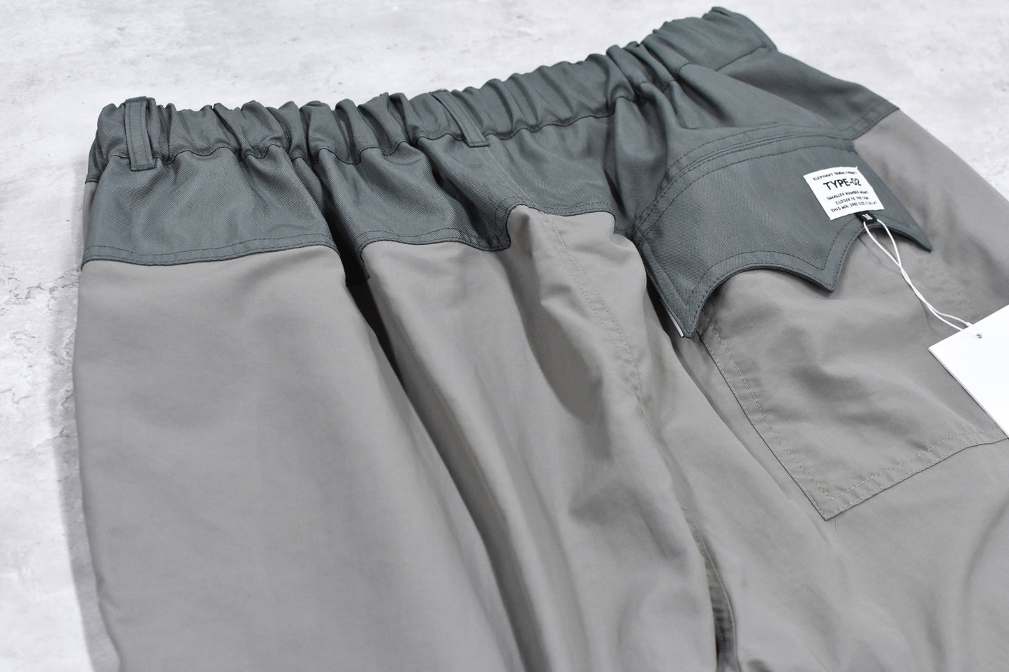 elephant TRIBAL fabrics / 3D Snow Camo Nylon Pants - ASH GRAY