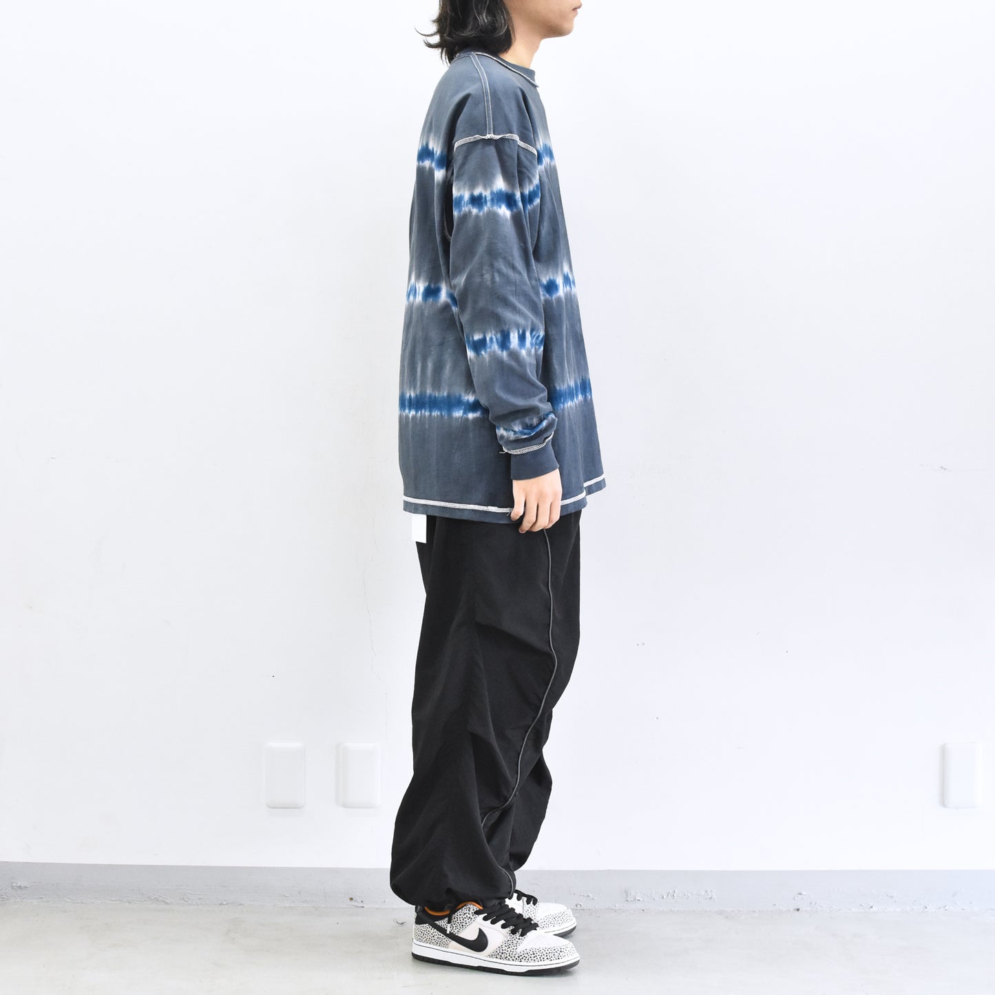 elephant TRIBAL fabrics / 3D Snow Camo Nylon Pants - BLACK