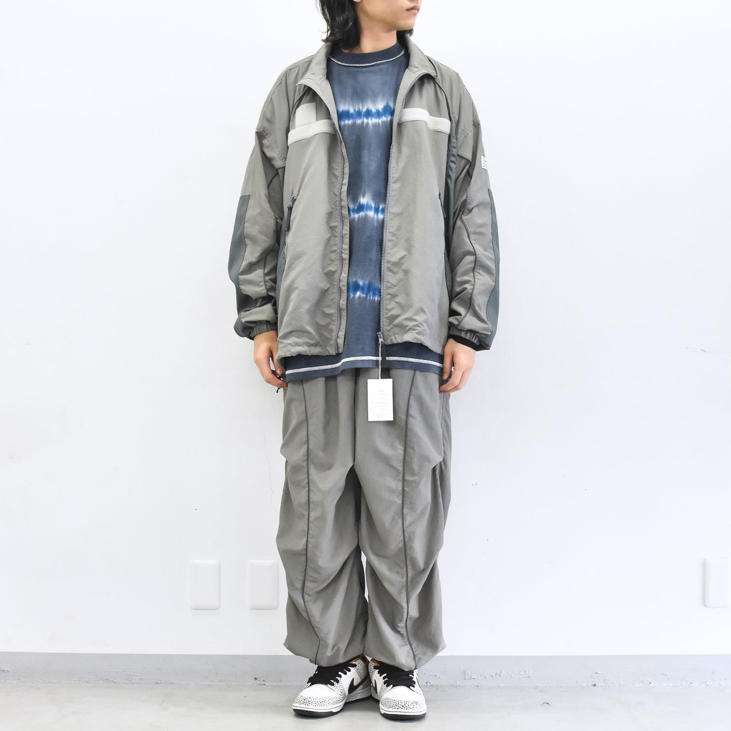 elephant TRIBAL fabrics / 3D Snow Camo Nylon Pants - ASH GRAY