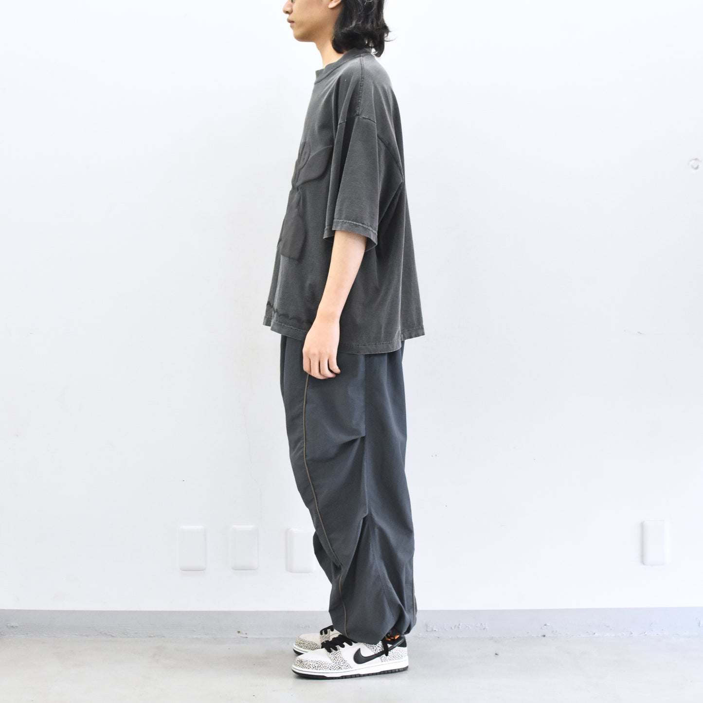 elephant TRIBAL fabrics / 3D Snow Camo Nylon Pants - CEMENT BLUE