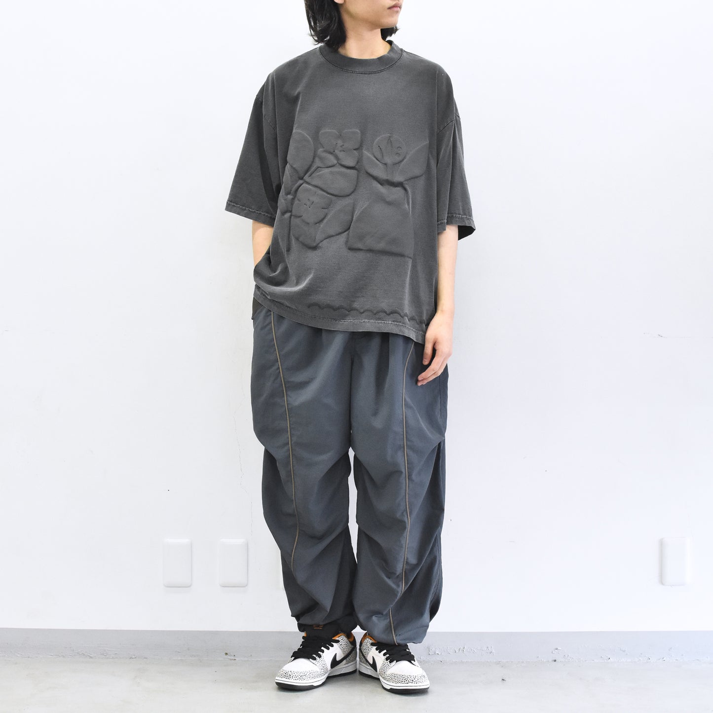 elephant TRIBAL fabrics / 3D Snow Camo Nylon Pants - CEMENT BLUE