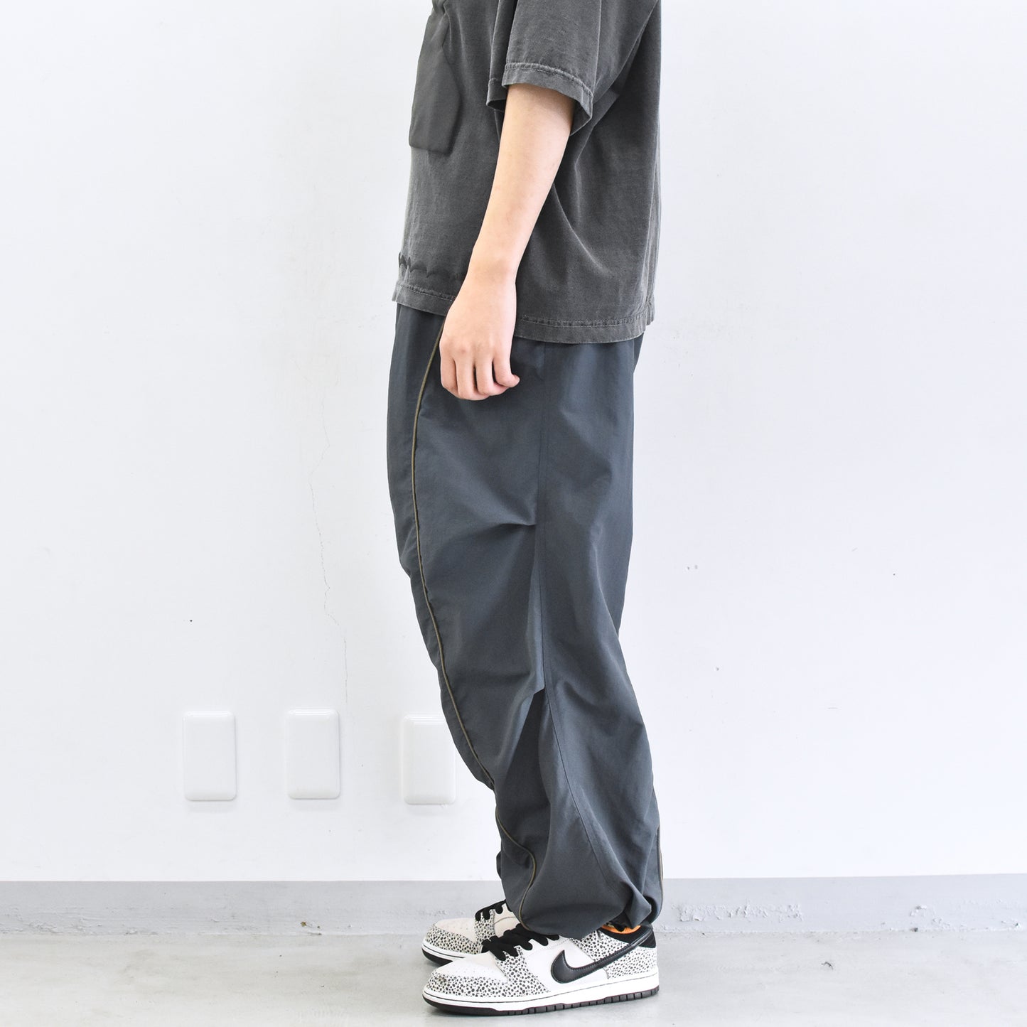 elephant TRIBAL fabrics / 3D Snow Camo Nylon Pants - CEMENT BLUE