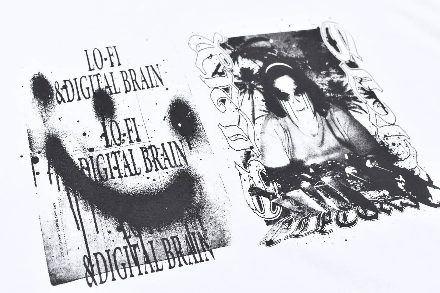 FUMEI / LO-FI&DIGITAL BRAIN 2-B L/S TEE - WHITE
