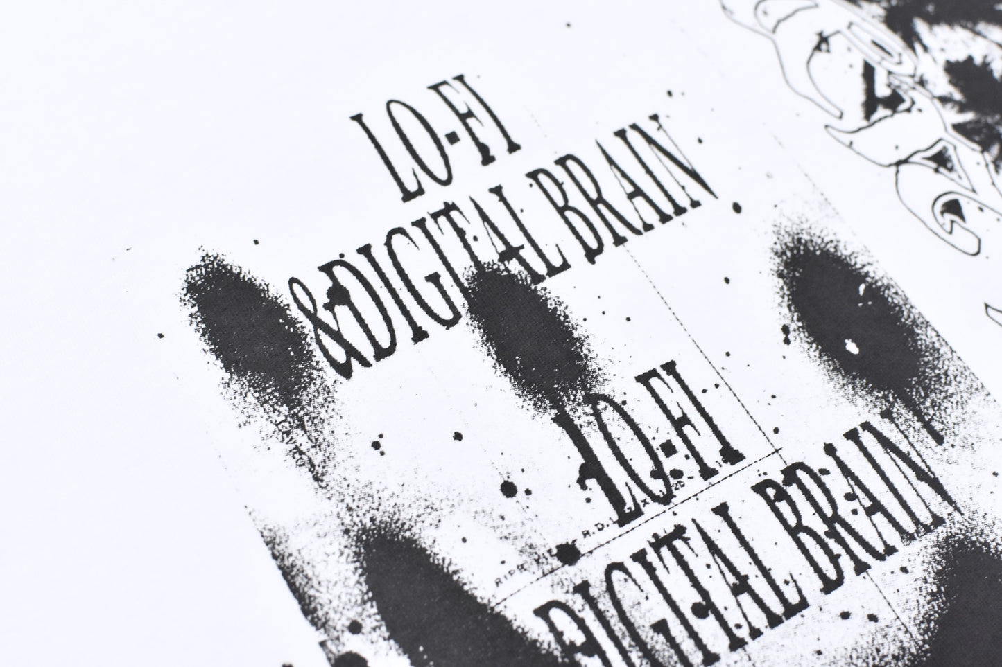 FUMEI / LO-FI&DIGITAL BRAIN 2-B L/S TEE - WHITE