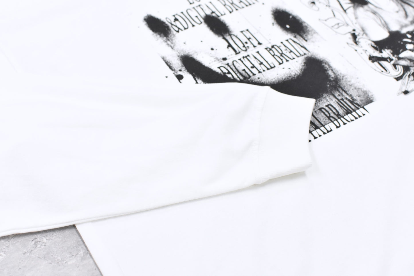 FUMEI / LO-FI&DIGITAL BRAIN 2-B L/S TEE - WHITE