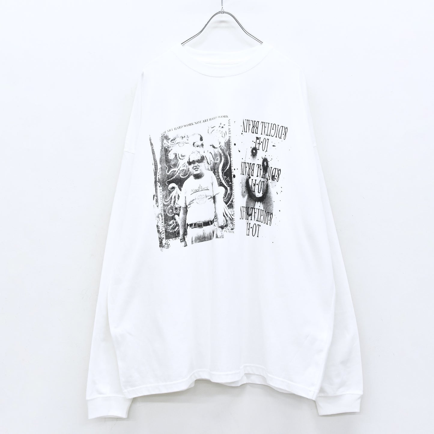 FUMEI / LO-FI&DIGITAL BRAIN 2-A L/S TEE - WHITE