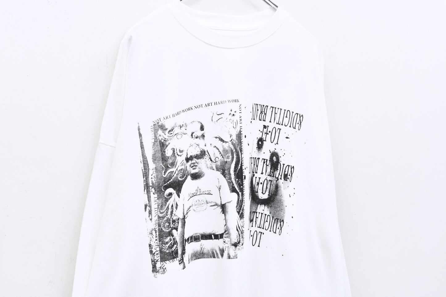 FUMEI / LO-FI&DIGITAL BRAIN 2-A L/S TEE - WHITE