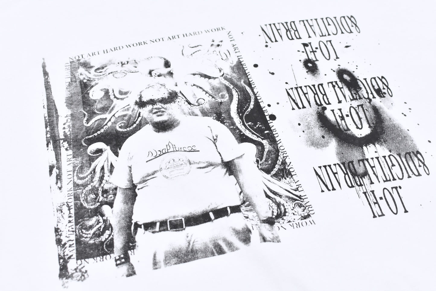 FUMEI / LO-FI&DIGITAL BRAIN 2-A L/S TEE - WHITE