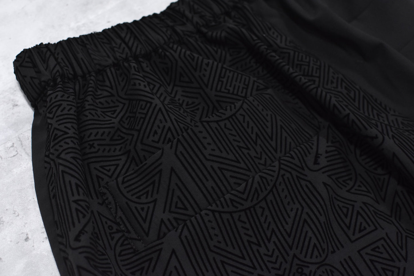 STOF / Stone Yard Floc Wide Shorts - BLACK