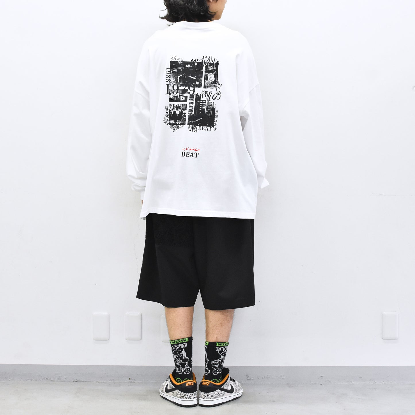 STOF / Stone Yard Floc Wide Shorts - BLACK