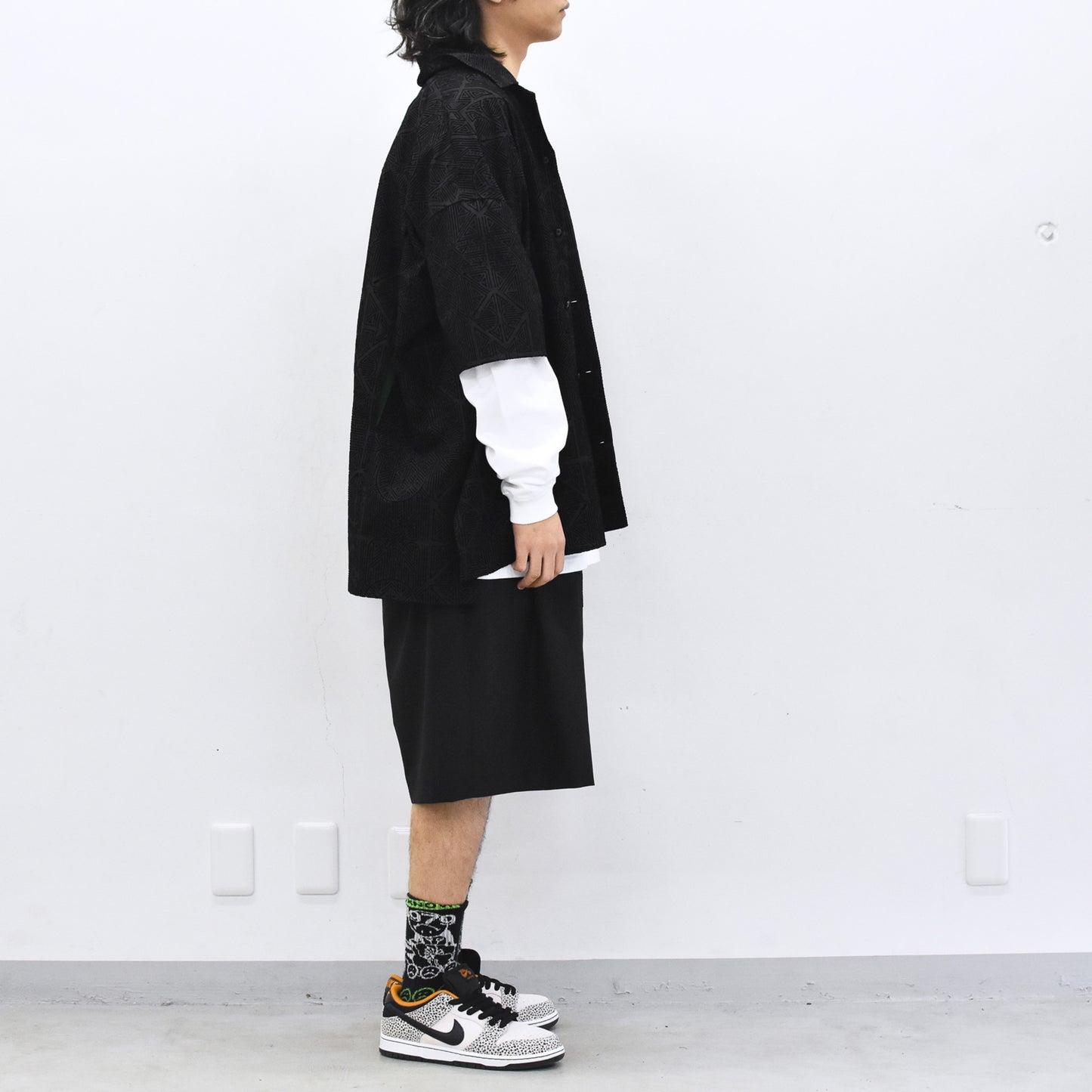 STOF / Stone Yard Floc Shirt - BLACK