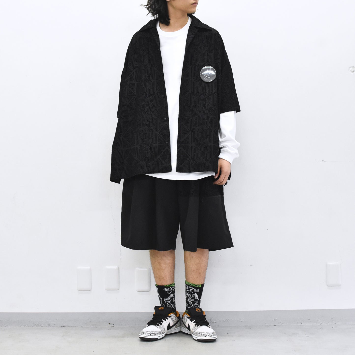 STOF / Stone Yard Floc Shirt - BLACK