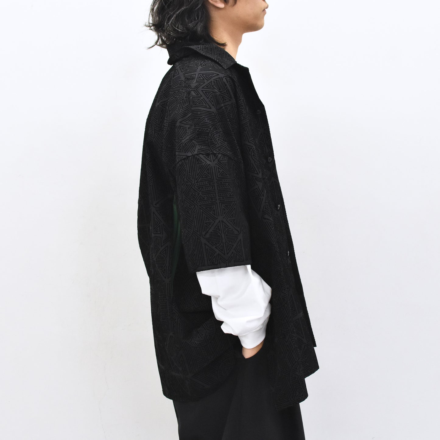 STOF / Stone Yard Floc Shirt - BLACK