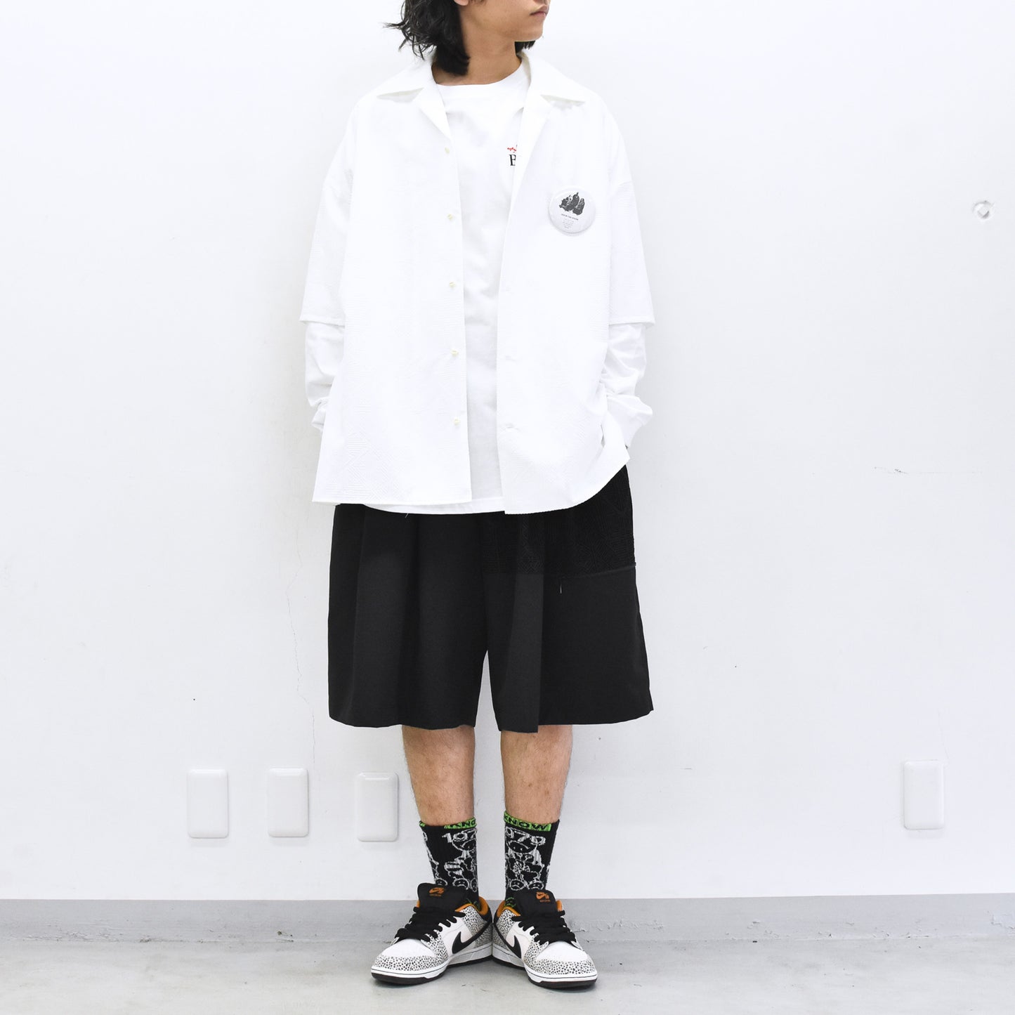 STOF / Stone Yard Floc Shirt - WHITE