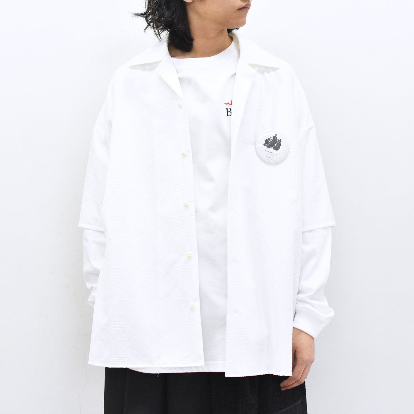 STOF / Stone Yard Floc Shirt - WHITE