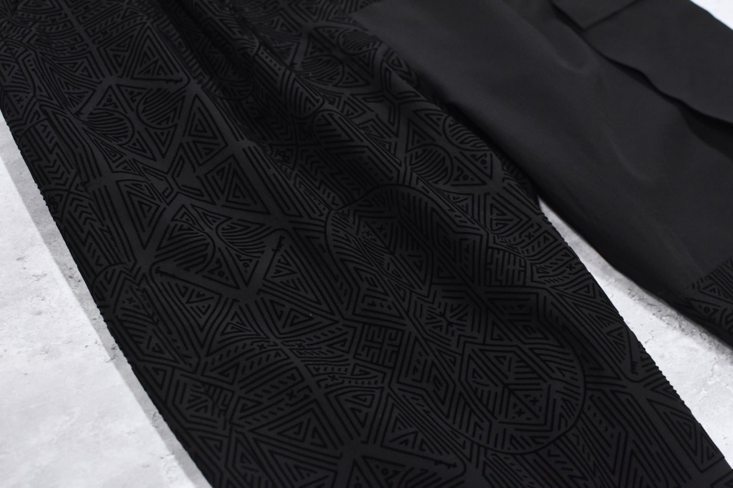 STOF / Stone Yard Floc Wide Pants - BLACK