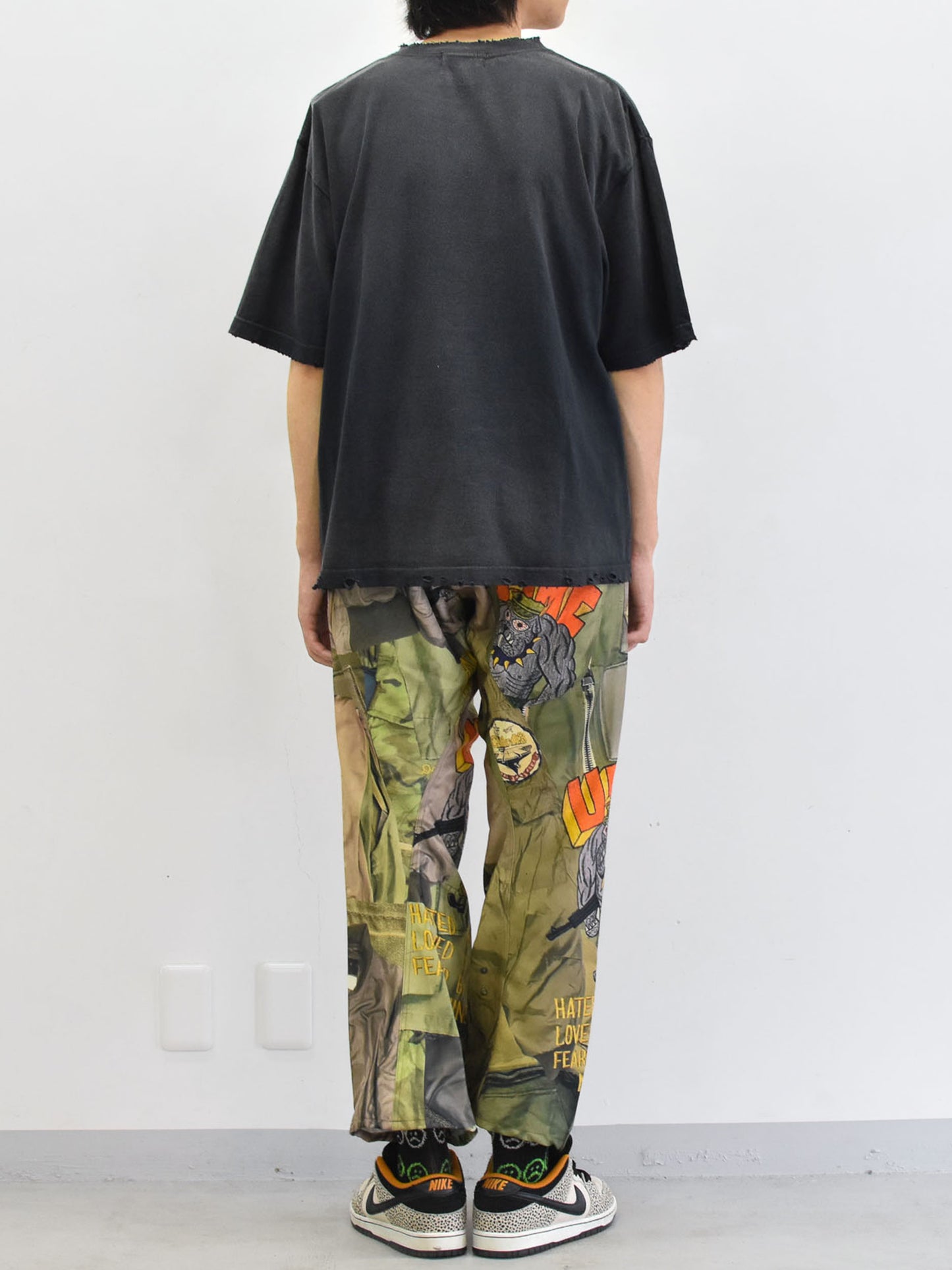 BODYSONG. / 3D CUT TROUSERS TROMPE L'OEIL JUV - KHAKI