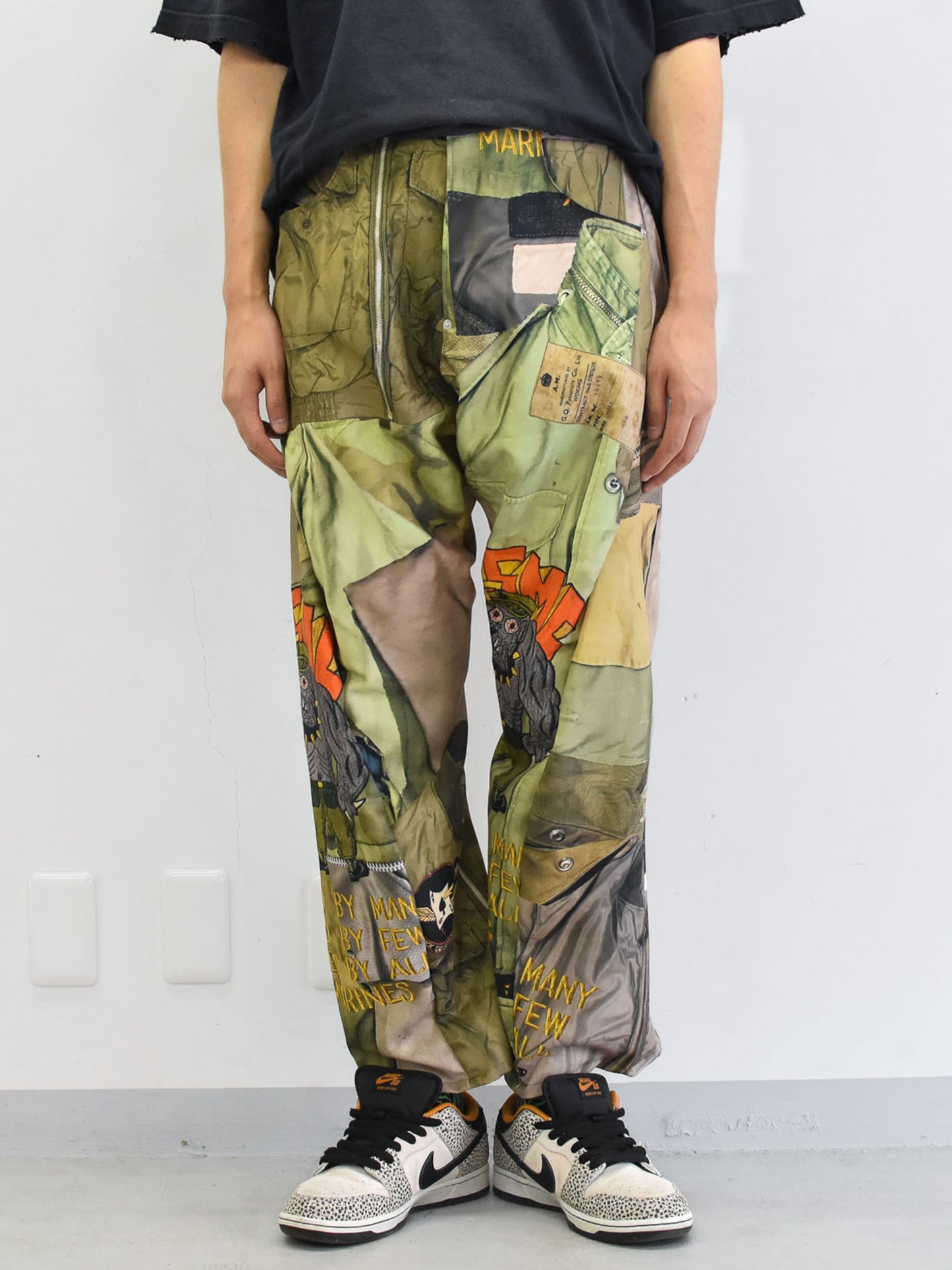 BODYSONG. / 3D CUT TROUSERS TROMPE L'OEIL JUV - KHAKI