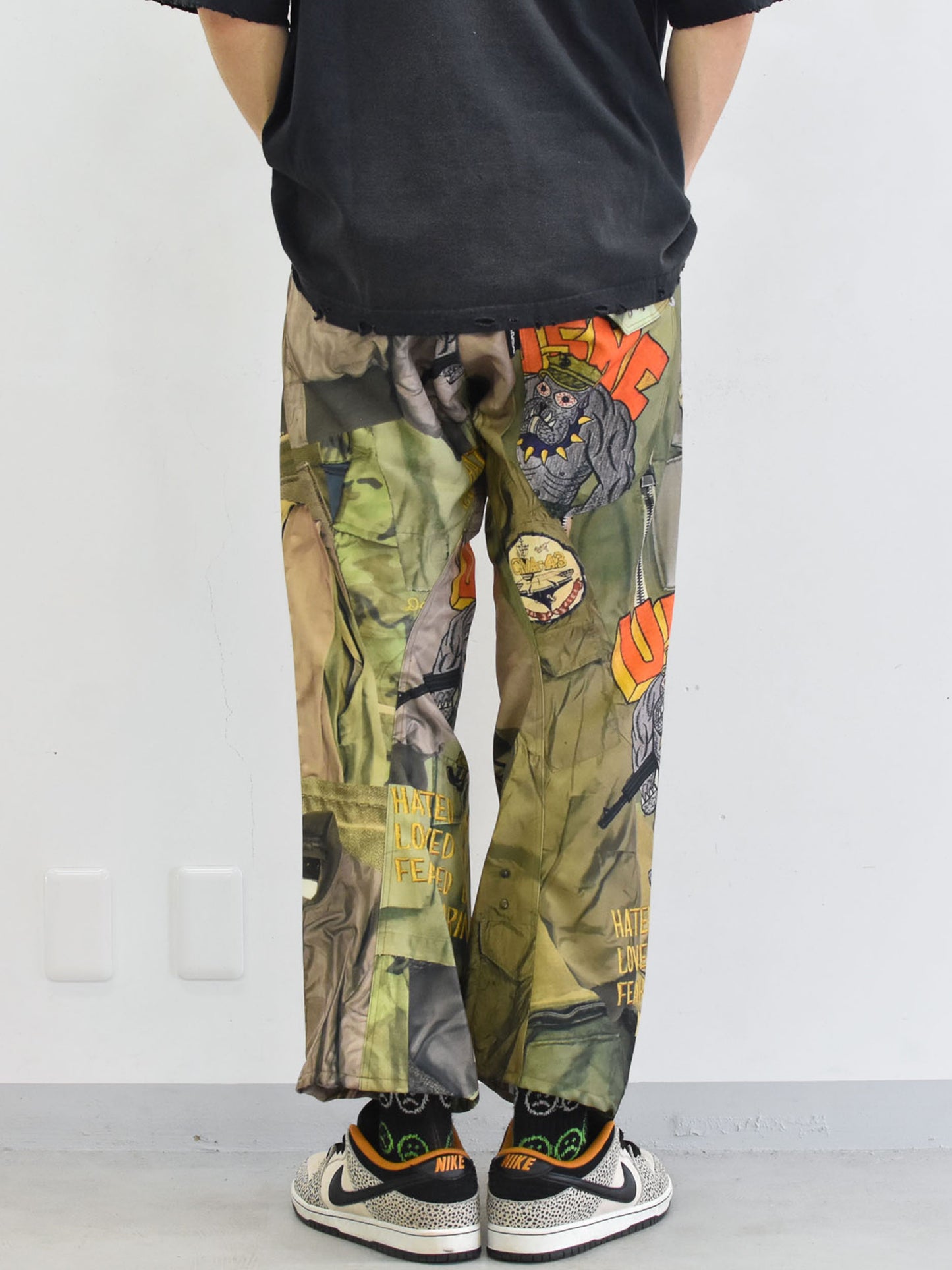 BODYSONG. / 3D CUT TROUSERS TROMPE L'OEIL JUV - KHAKI