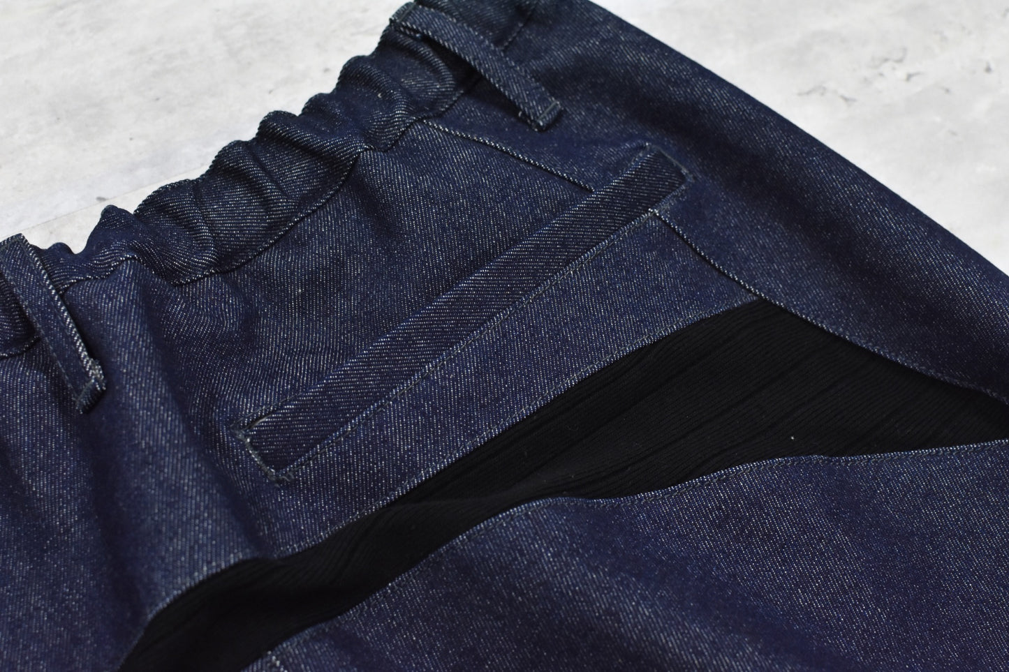 BODYSONG. / SPEEDING MOTORCYCLE DENIM TROUSERS - BLACK