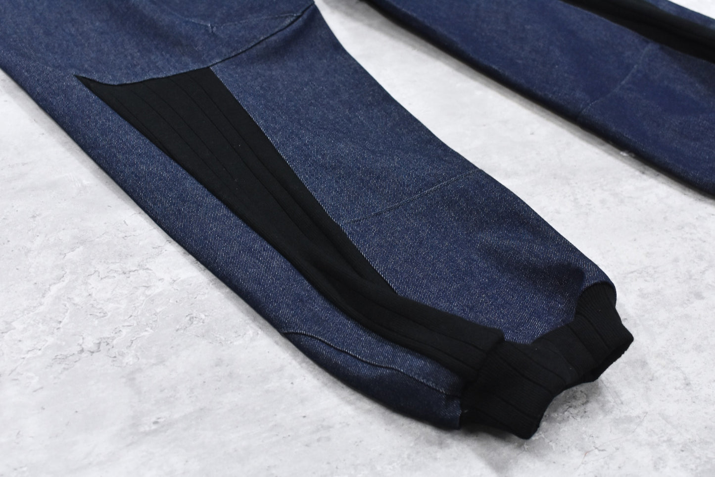 BODYSONG. / SPEEDING MOTORCYCLE DENIM TROUSERS - BLACK