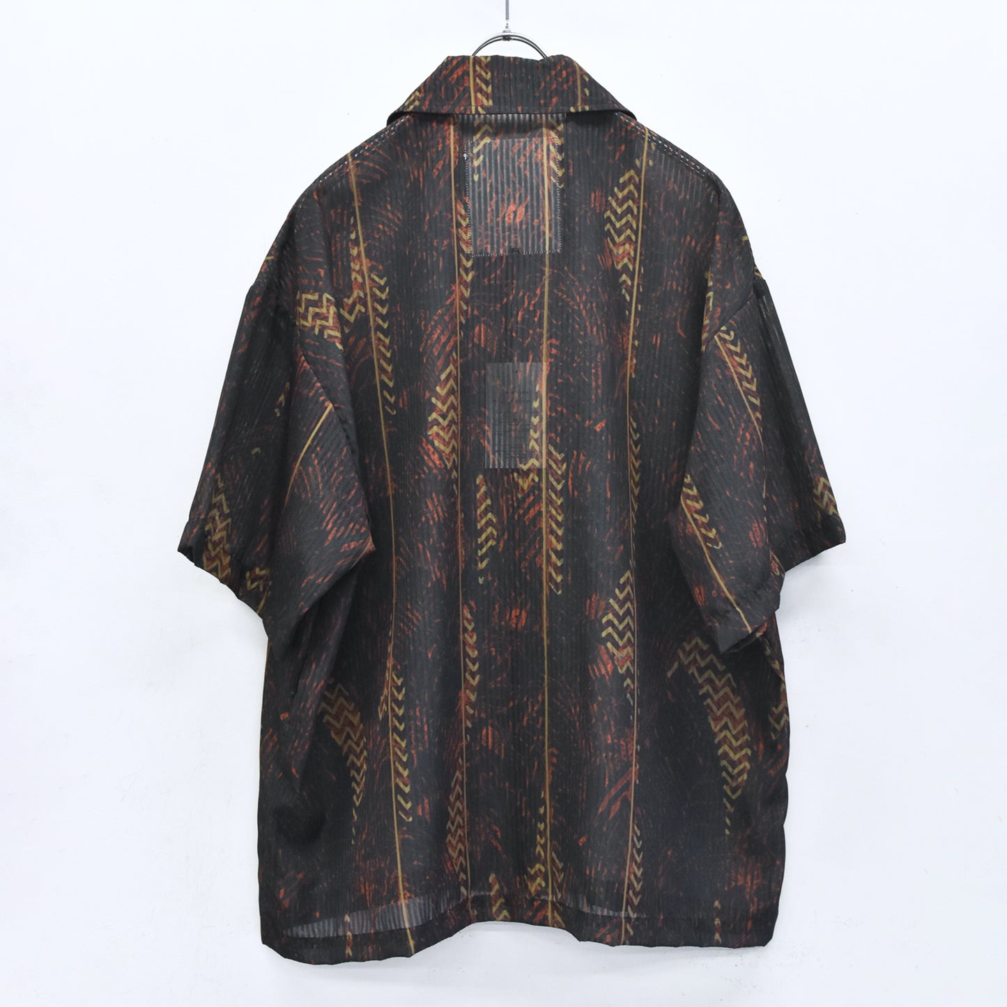 elephant TRIBAL fabrics / NO A/C Zip Shirt - SOIL BROWN