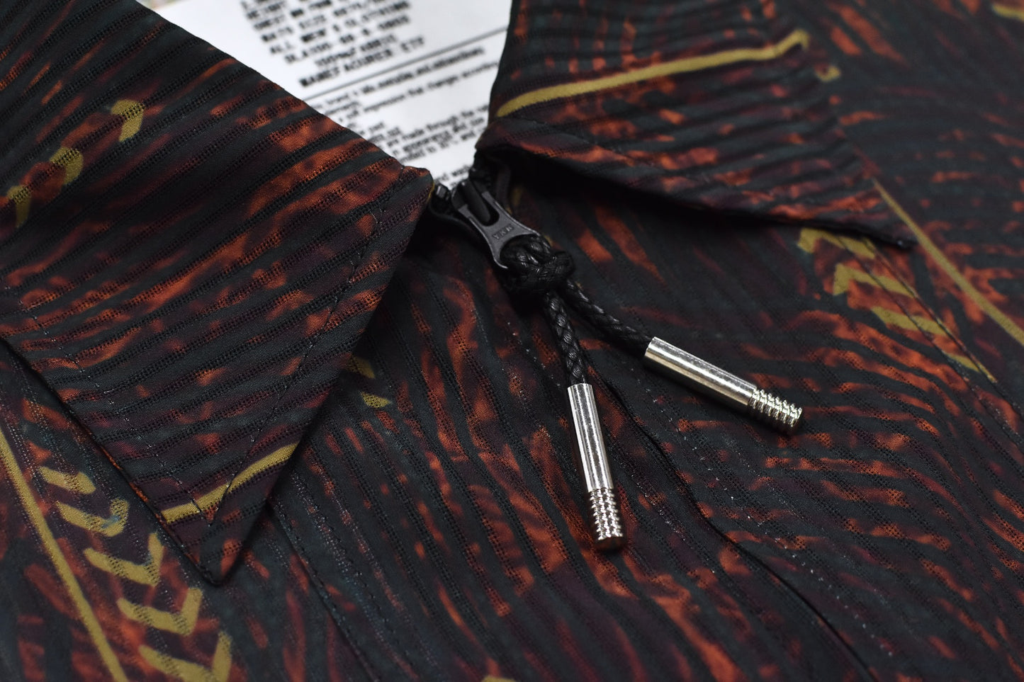 elephant TRIBAL fabrics / NO A/C Zip Shirt - SOIL BROWN