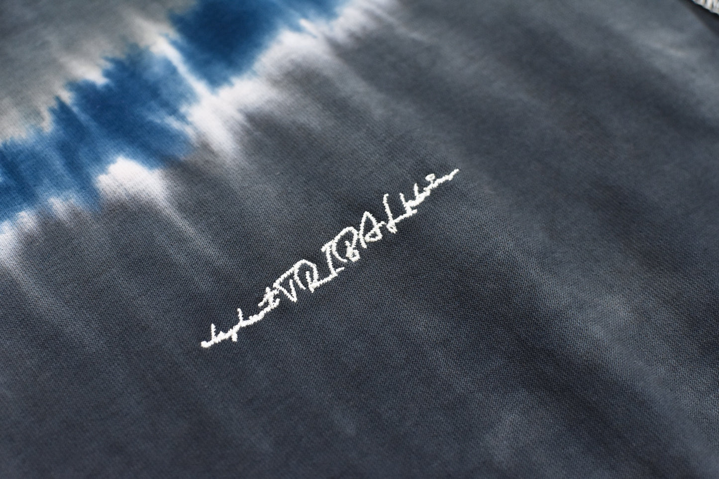 elephant TRIBAL fabrics / Tie-Dye Border LT - NAVY