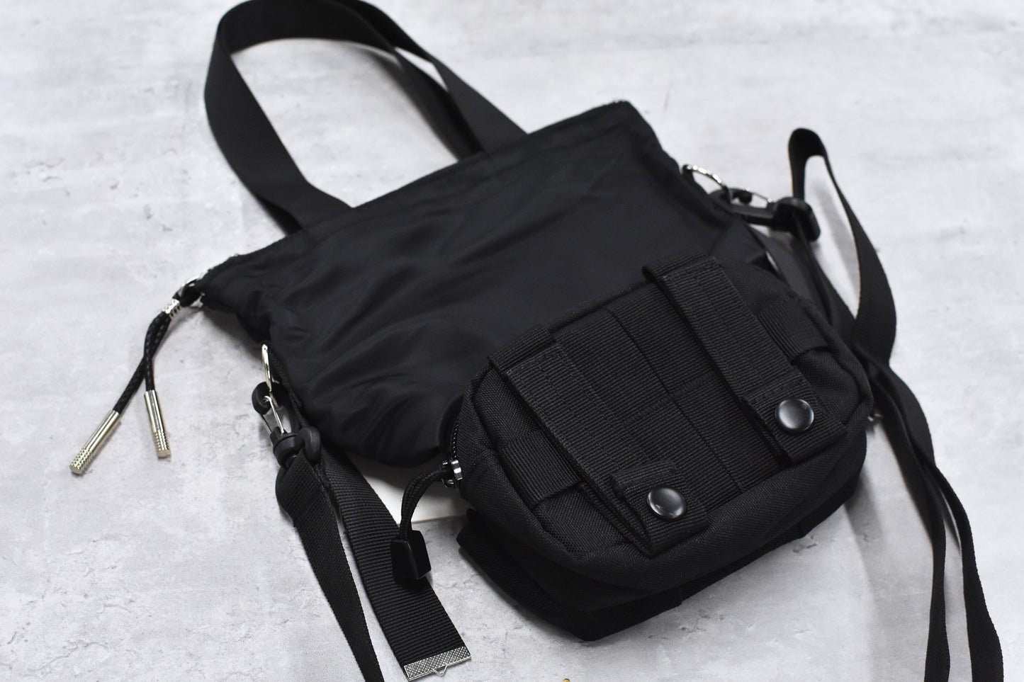elephant TRIBAL fabrics / Back in the Pouch - BLACK