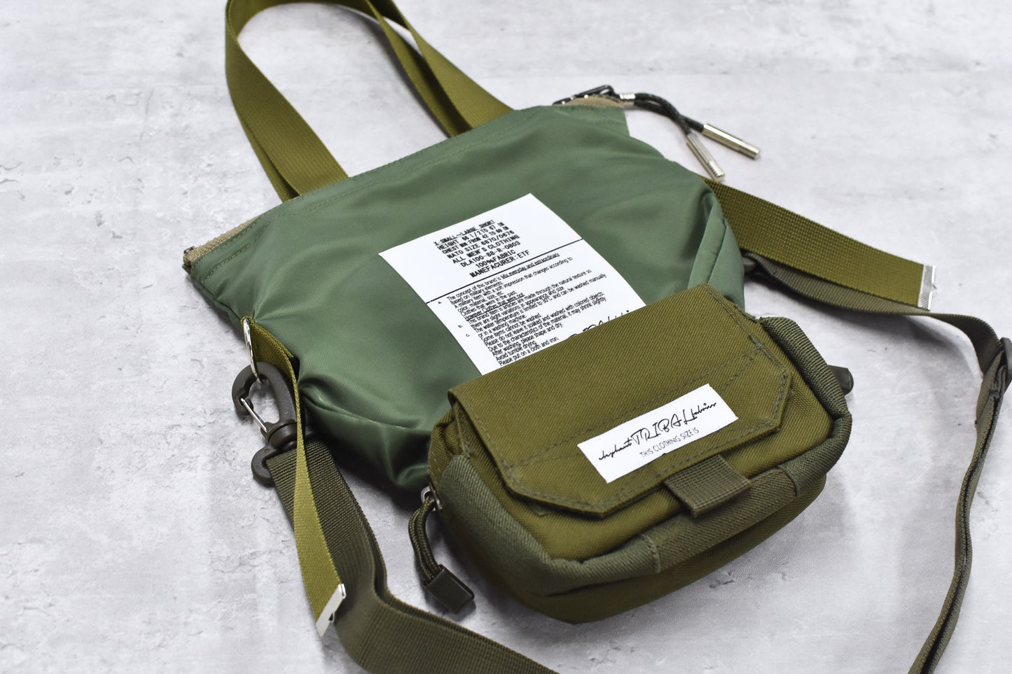 elephant TRIBAL fabrics / Back in the Pouch - KHAKI