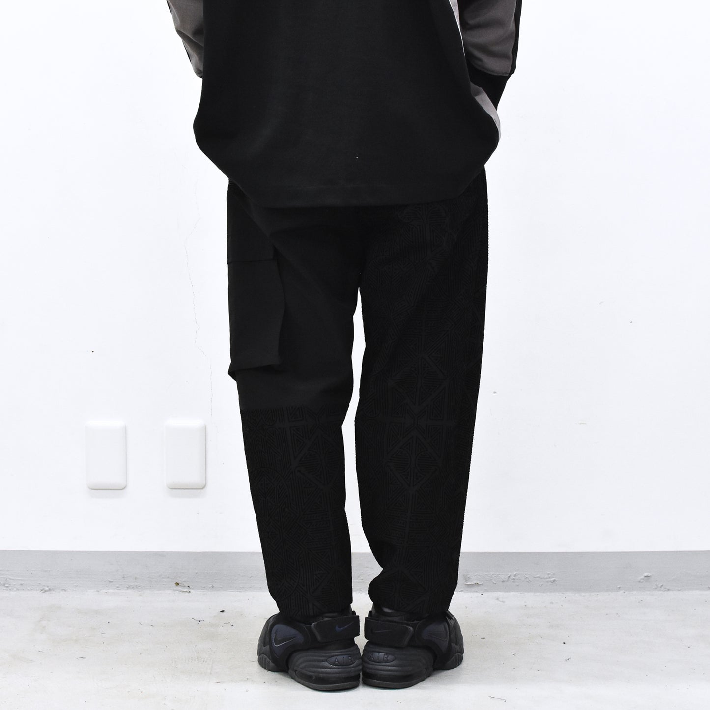STOF / Stone Yard Floc Wide Pants - BLACK