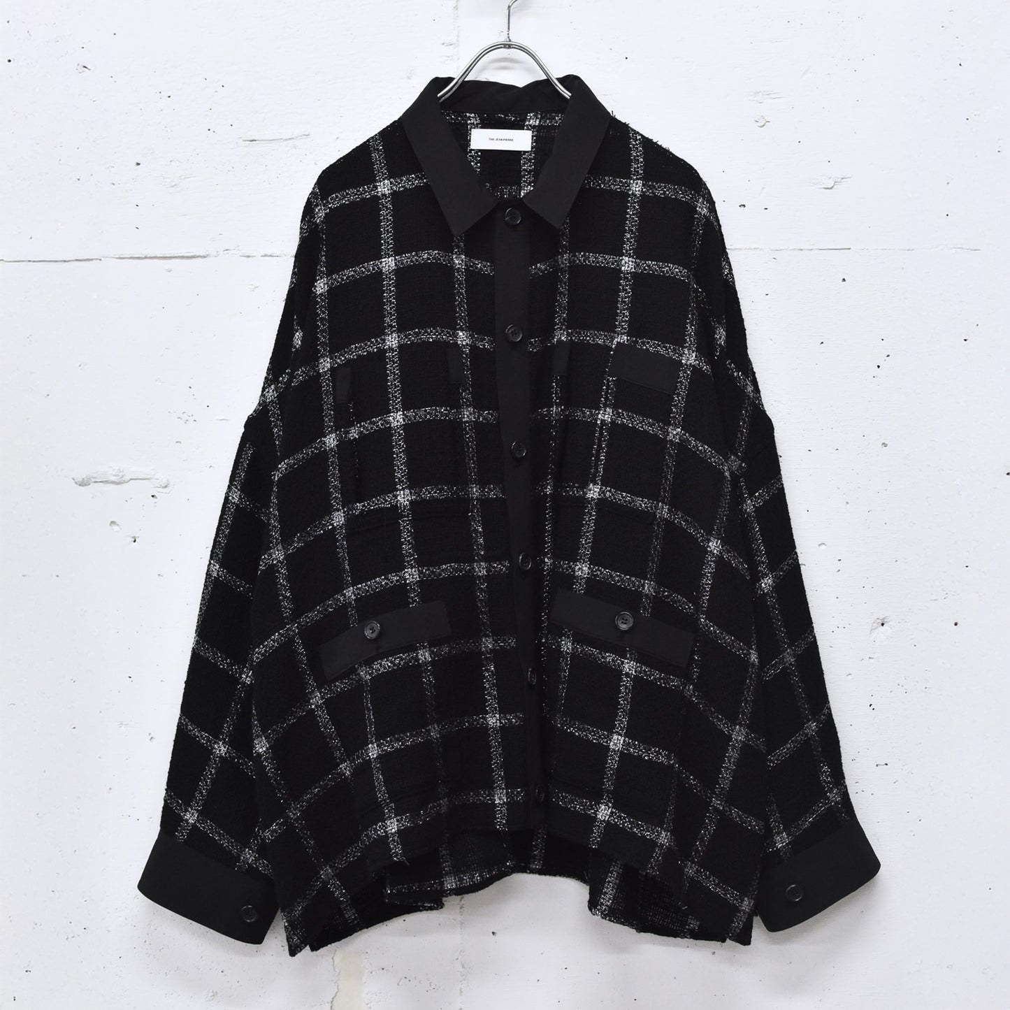 THE JEAN PIERRE / 11XL Tear Off Sheer Tweed Jacket - BLACK