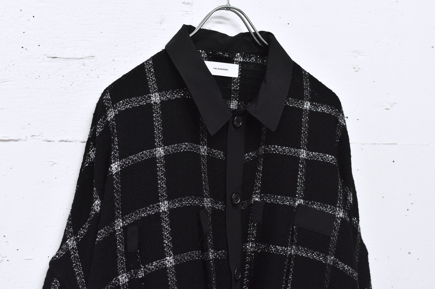 THE JEAN PIERRE / 11XL Tear Off Sheer Tweed Jacket - BLACK