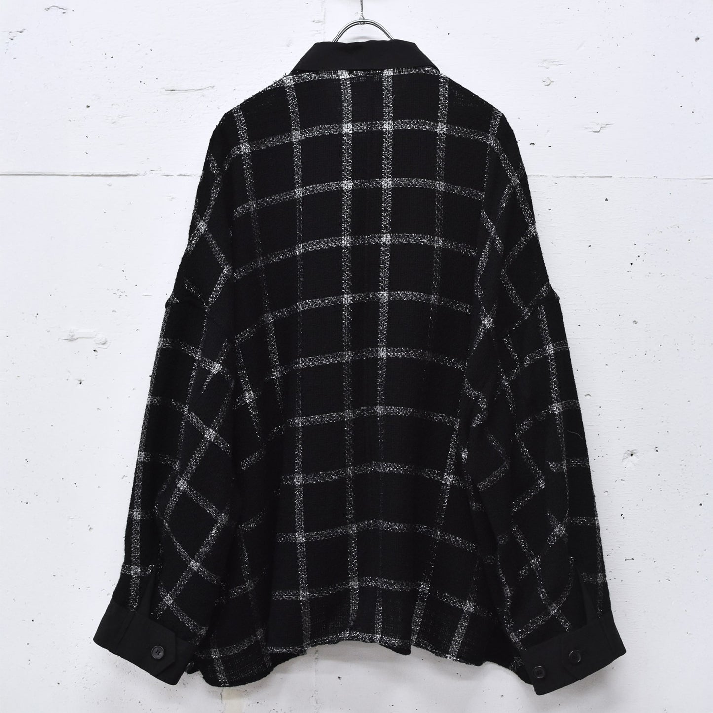 THE JEAN PIERRE / 11XL Tear Off Sheer Tweed Jacket - BLACK