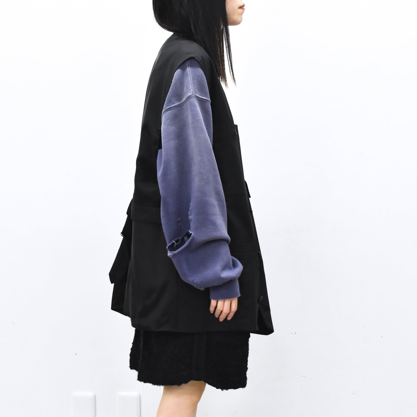 THE JEAN PIERRE / French Army Cargo Jilet - BLACK