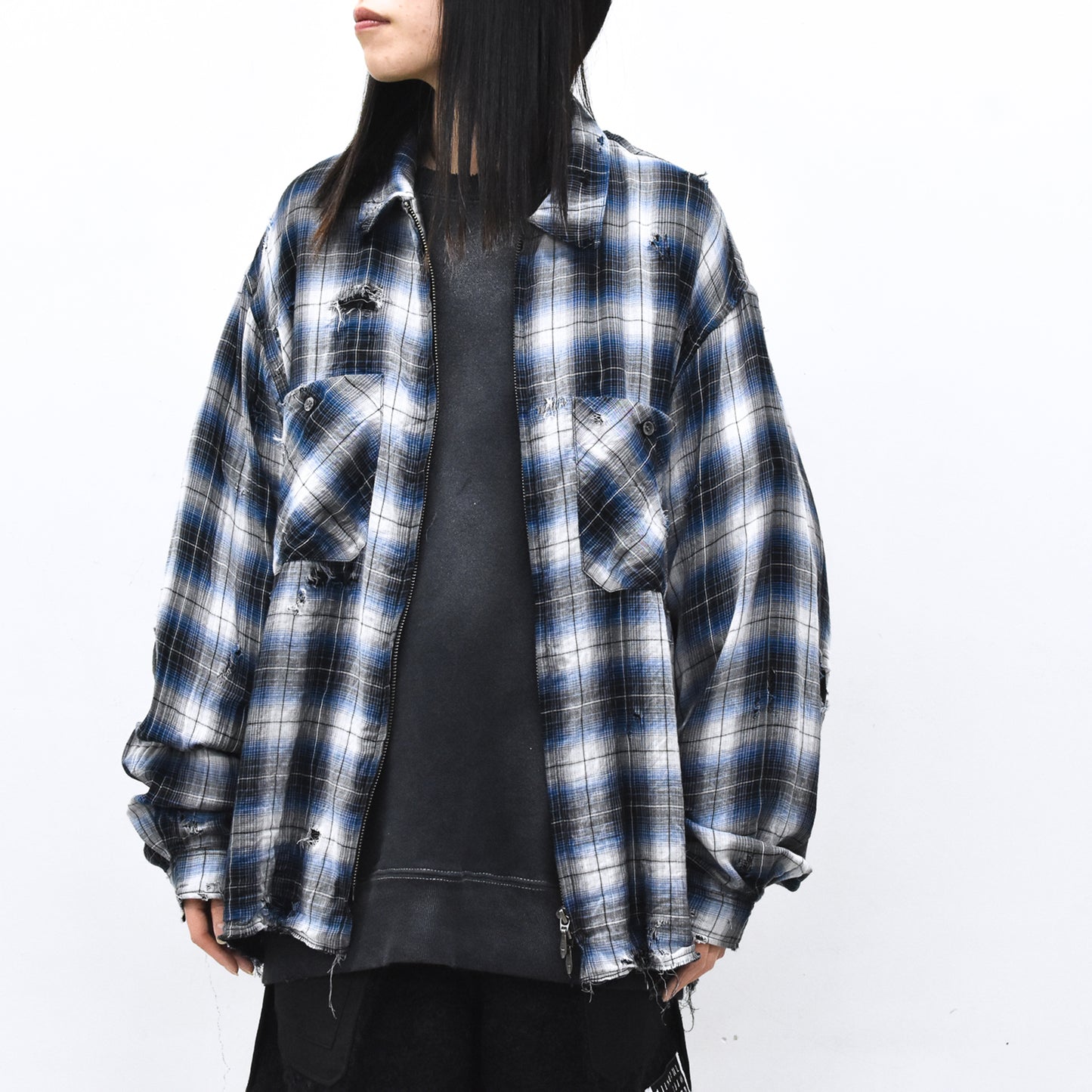 THE JEAN PIERRE / Grunge Destroy Kurt Shirt - BLUE