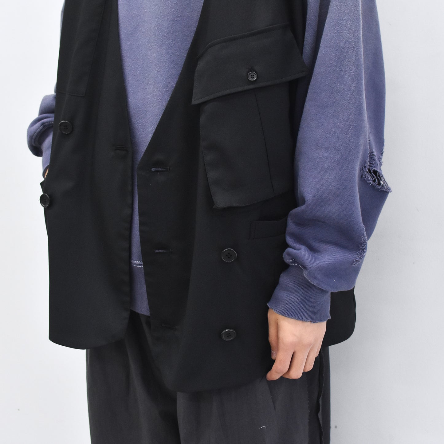 THE JEAN PIERRE / French Army Cargo Jilet - BLACK