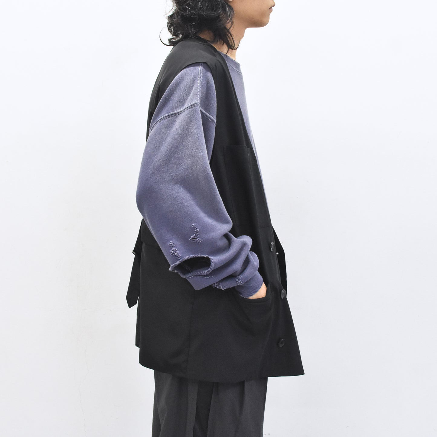 THE JEAN PIERRE / French Army Cargo Jilet - BLACK