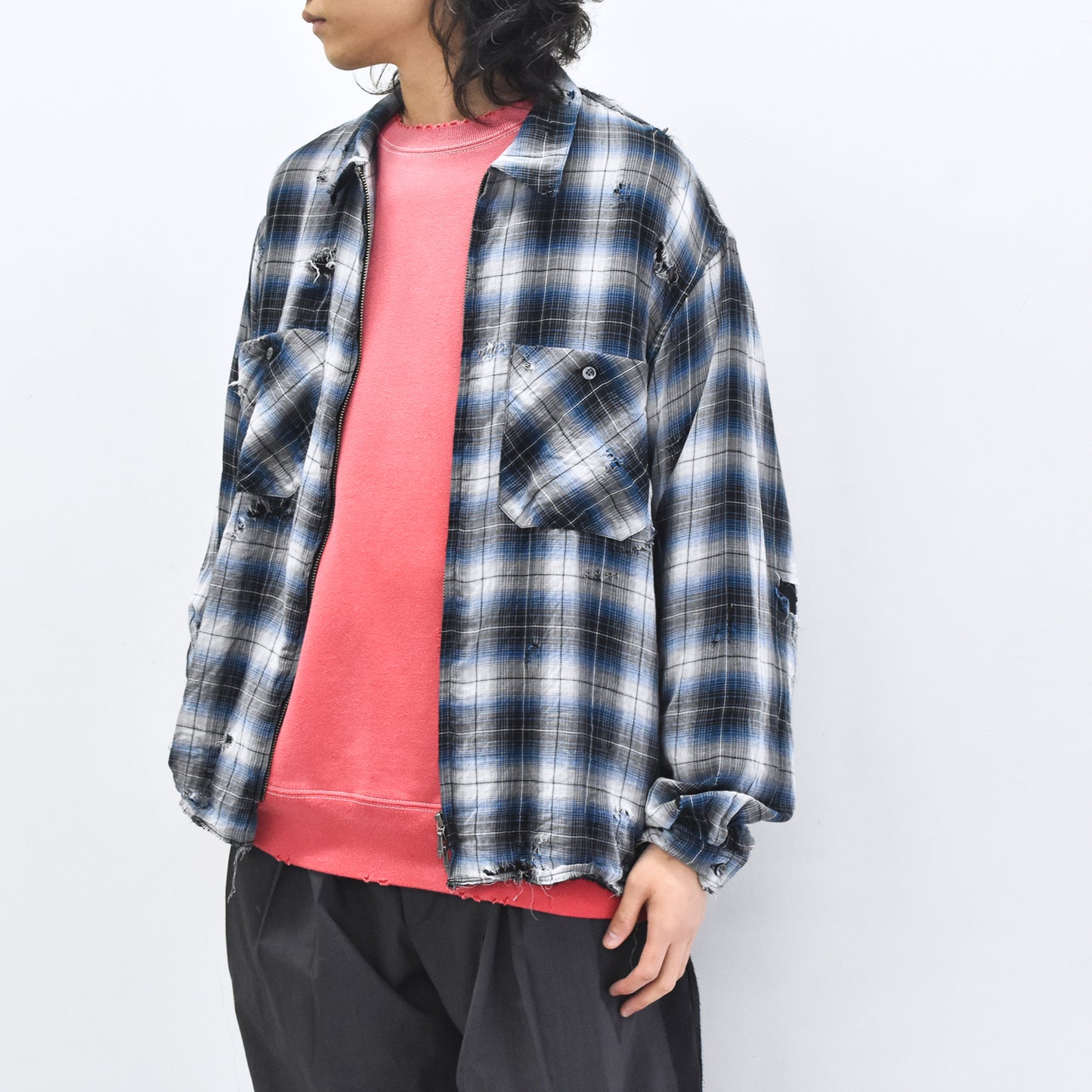 THE JEAN PIERRE / Grunge Destroy Kurt Shirt - BLUE