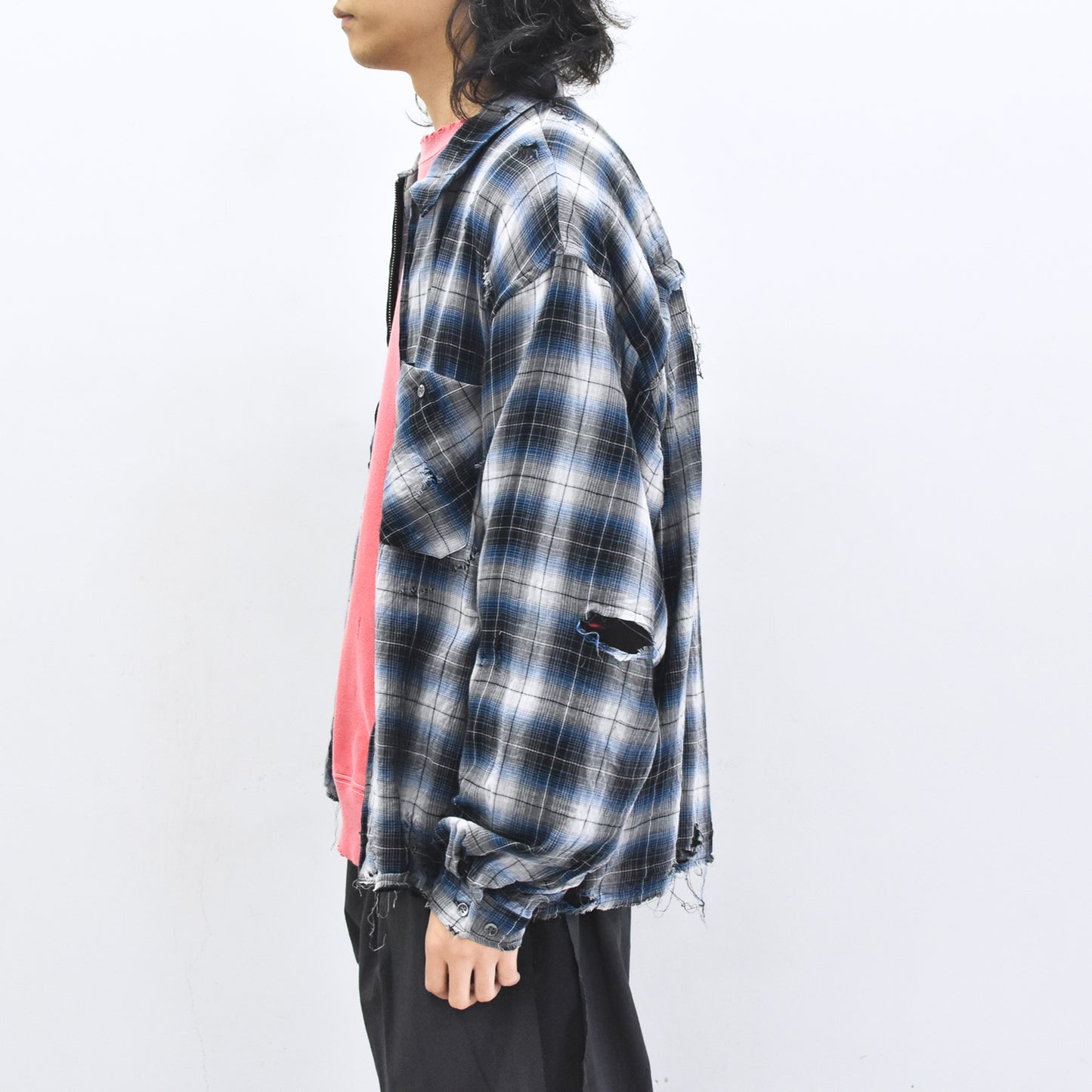 THE JEAN PIERRE / Grunge Destroy Kurt Shirt - BLUE