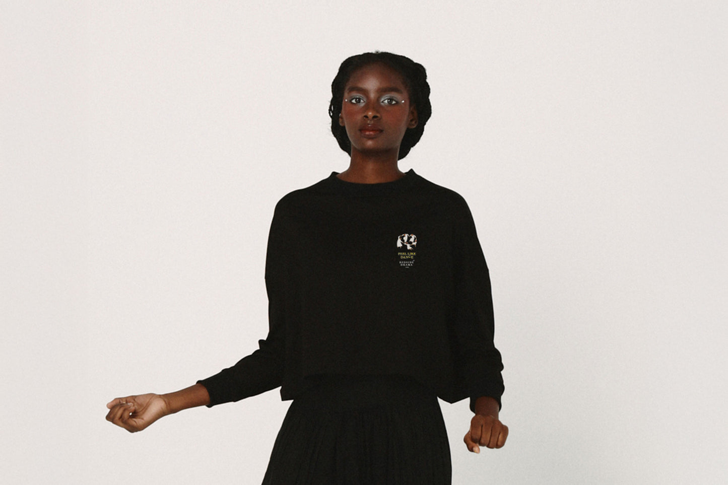 BEDSIDEDRAMA / OMNIDANCE Wide L/S Tee - BLACK