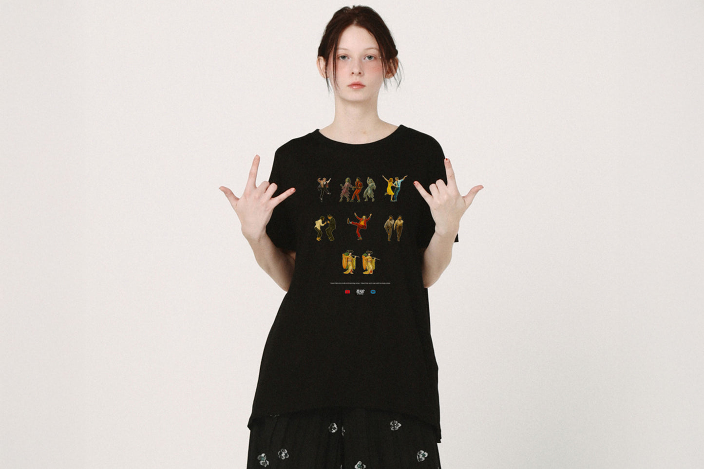 BEDSIDEDRAMA / OMNIDANCE Flare T-Shirt - BLACK