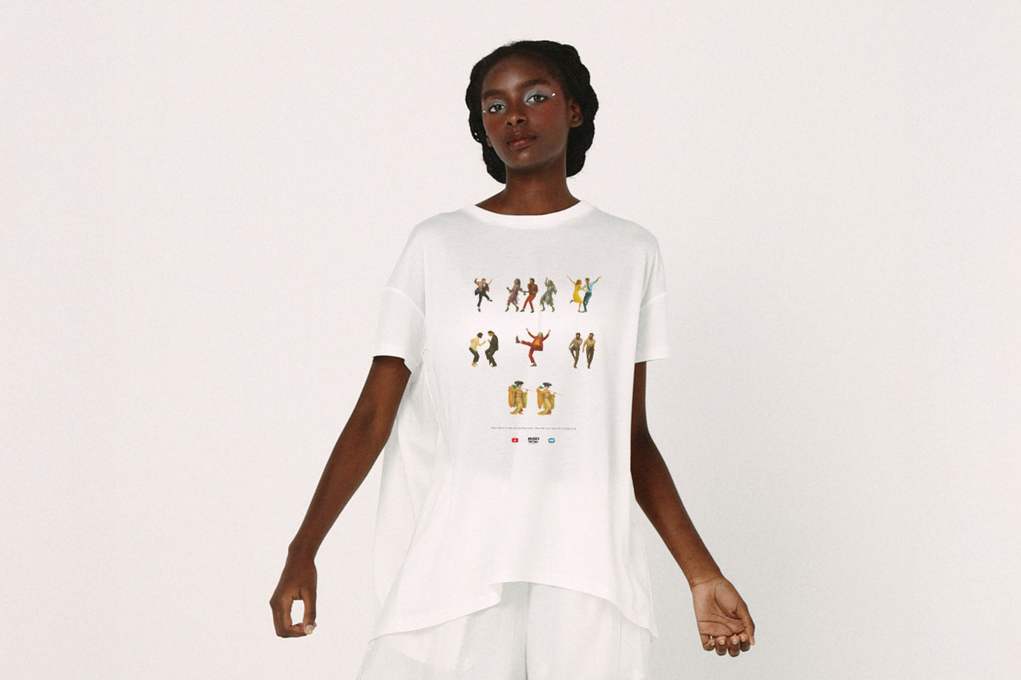 BEDSIDEDRAMA / OMNIDANCE Flare T-Shirt - WHITE