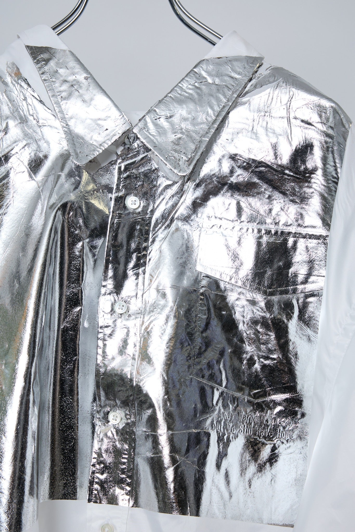 BODYSONG. / 先行予約 FOIL ROUND HEM SH - WHITE