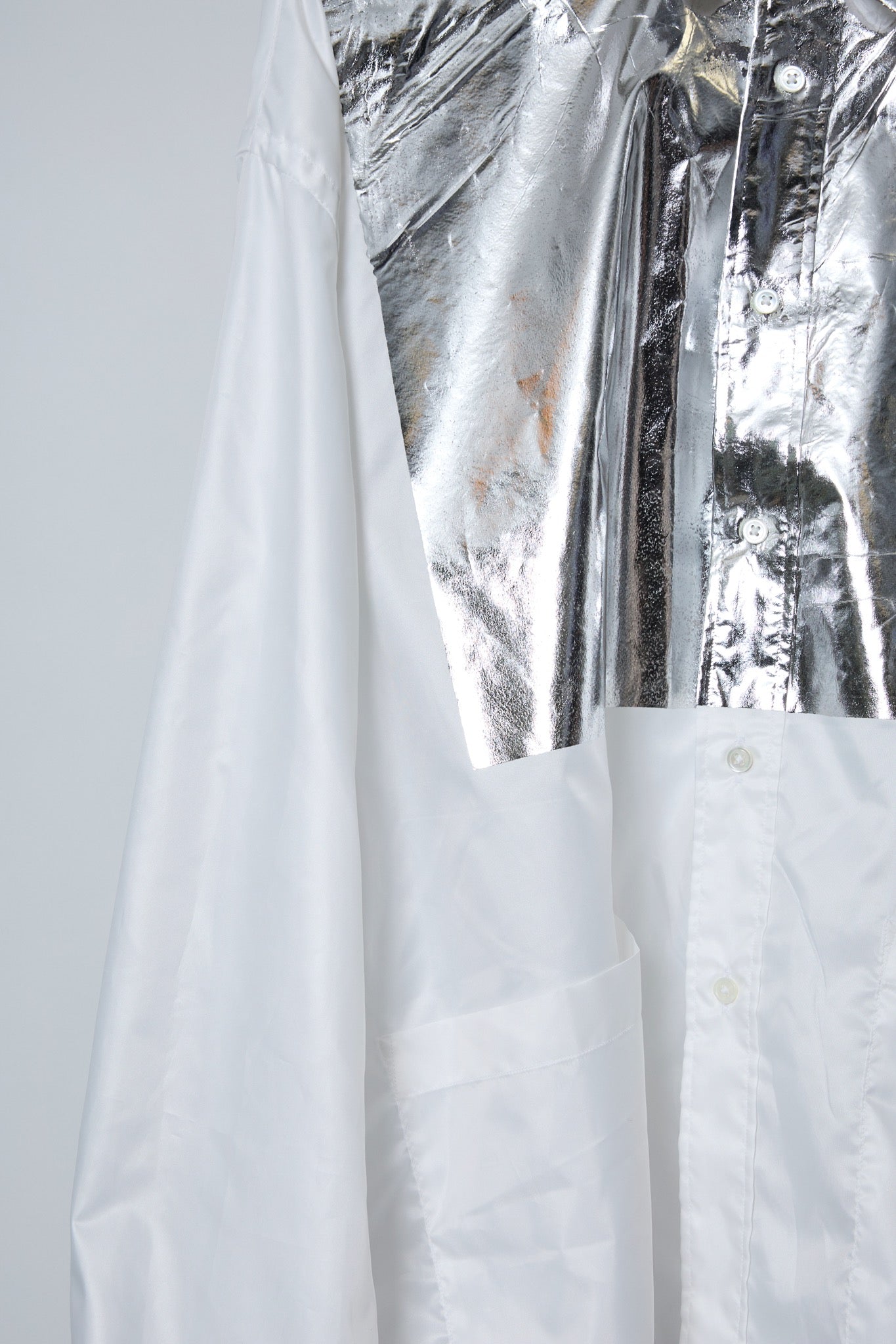 BODYSONG. / 先行予約 FOIL ROUND HEM SH - WHITE