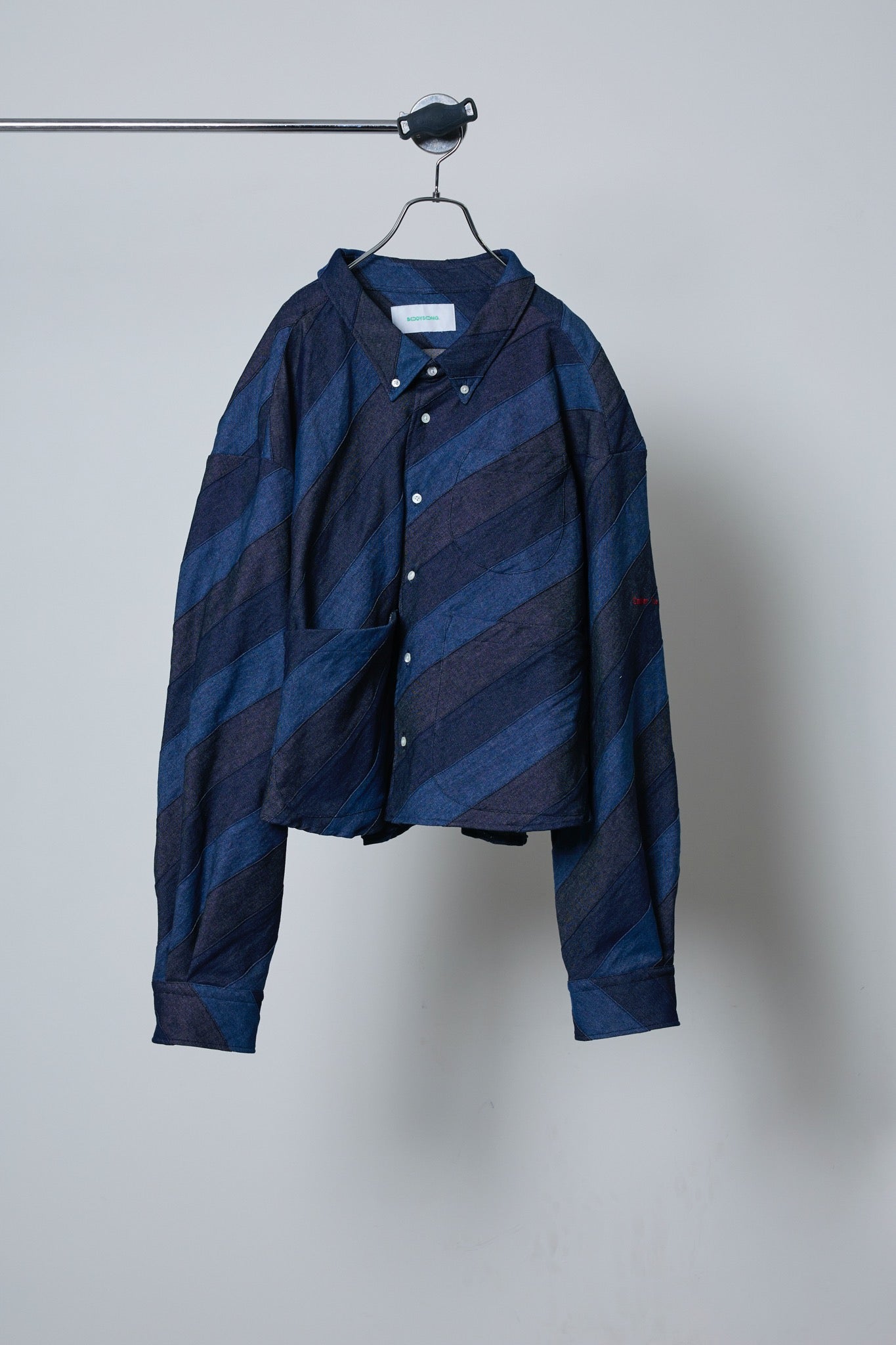 BODYSONG. / 先行予約 ARTISAN PATCHWORK DENIM SH - NAVY