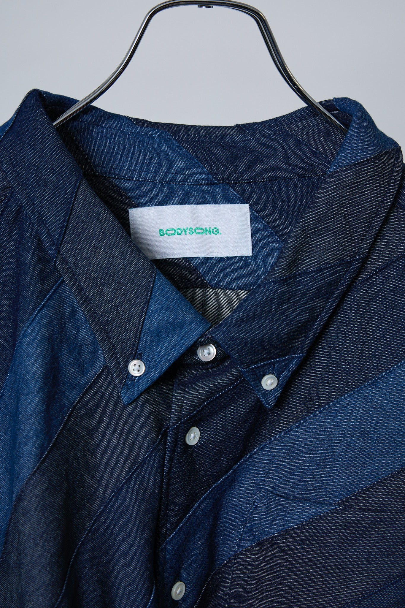 BODYSONG. / 先行予約 ARTISAN PATCHWORK DENIM SH - NAVY