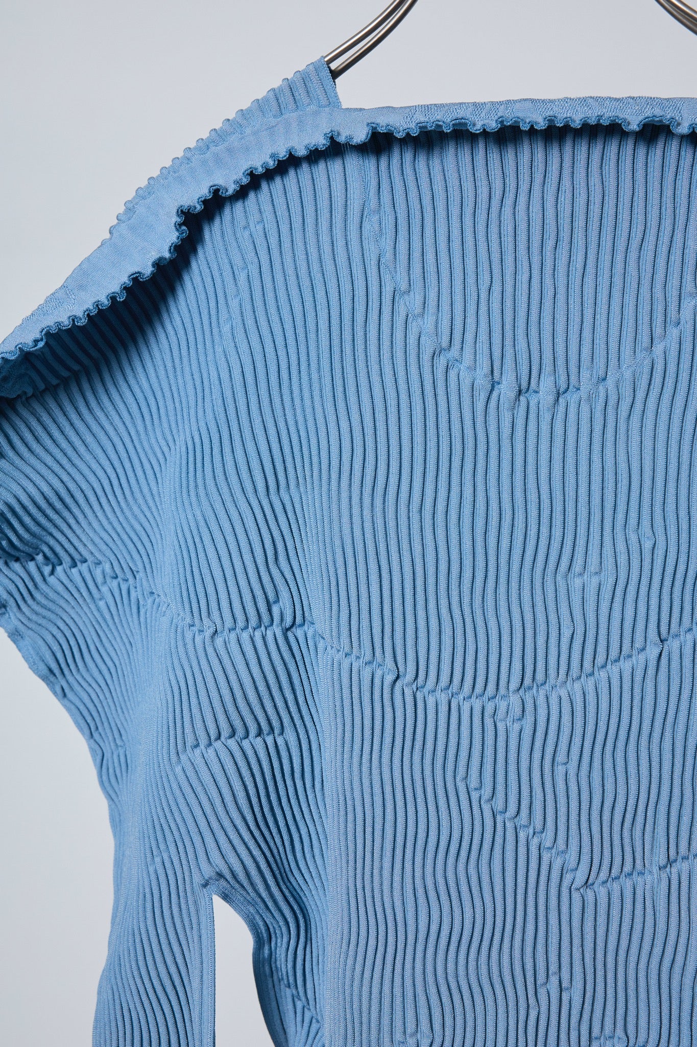 BODYSONG. / 先行予約 SEAMLESS THIN KNIT F25 / RIB - BLUE